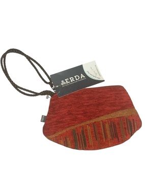 Erda Tapestry Woven Abstract Wristlet Pouch in Abstract Print